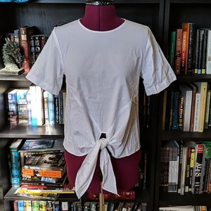 White Aqua Tie Shirt